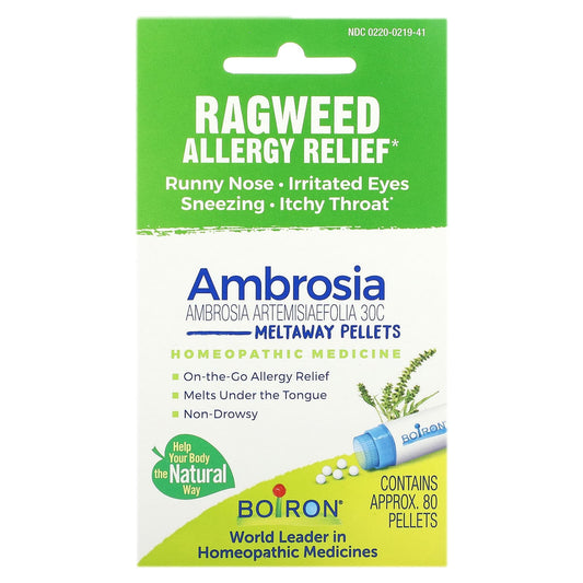 Boiron-Ambrosia-Ragweed Allergy Relief-Meltaway Pellets-Approx. 80 Pellets