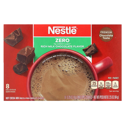 Nestle Hot Cocoa Mix-Hot Chocolate Mix-Rich Milk Chocolate-8 Envelopes-0.28 oz (8 g) Each