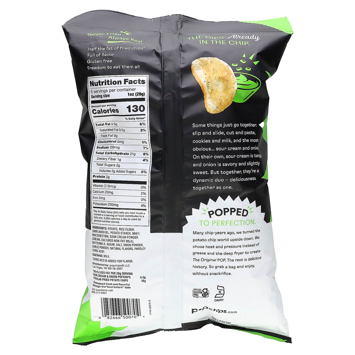 Popchips, Original, Sour Cream & Onion, 5 oz (142 g)