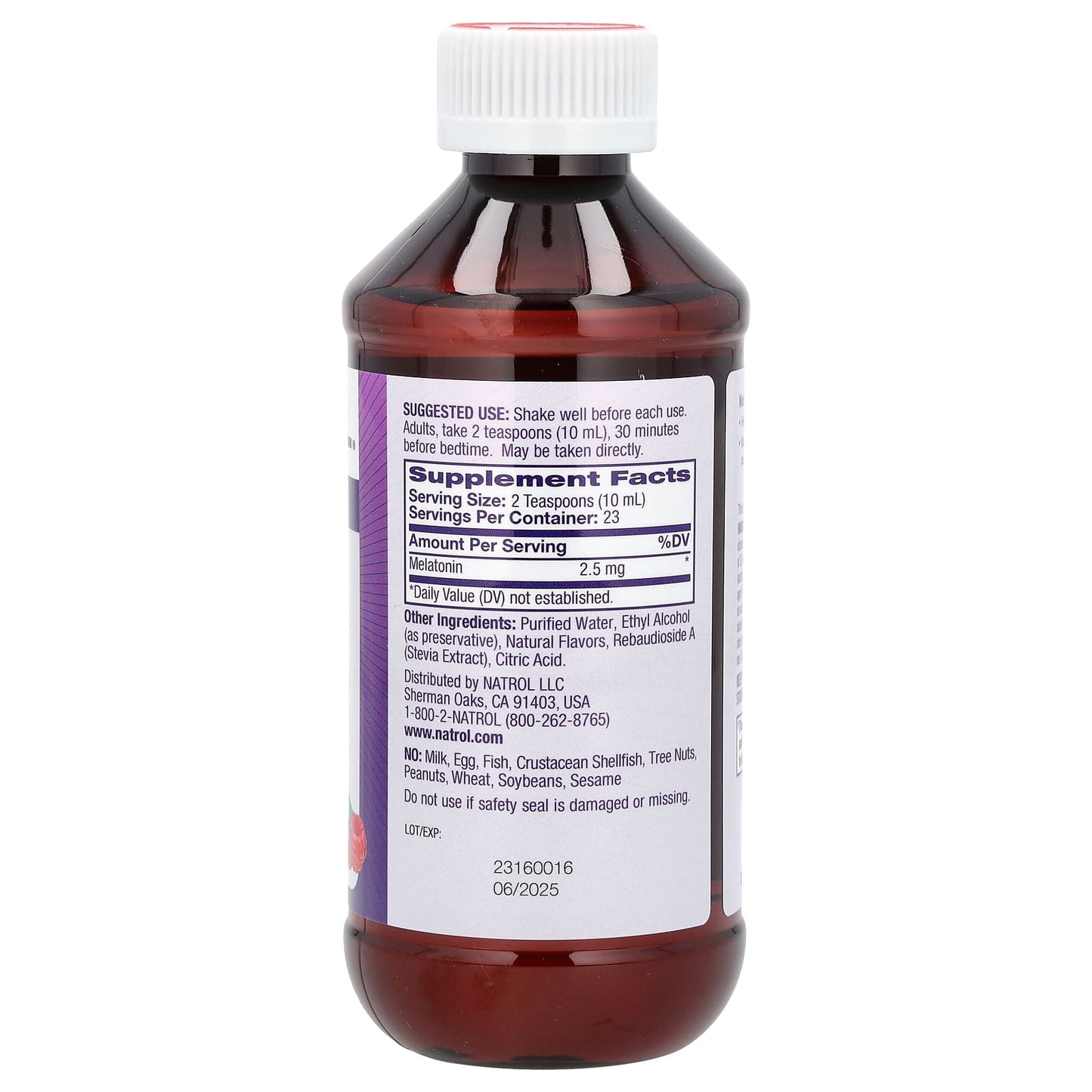 Natrol, Liquid Melatonin, Sleep, Berry, 2.5 mg, 8 fl oz (237 ml)