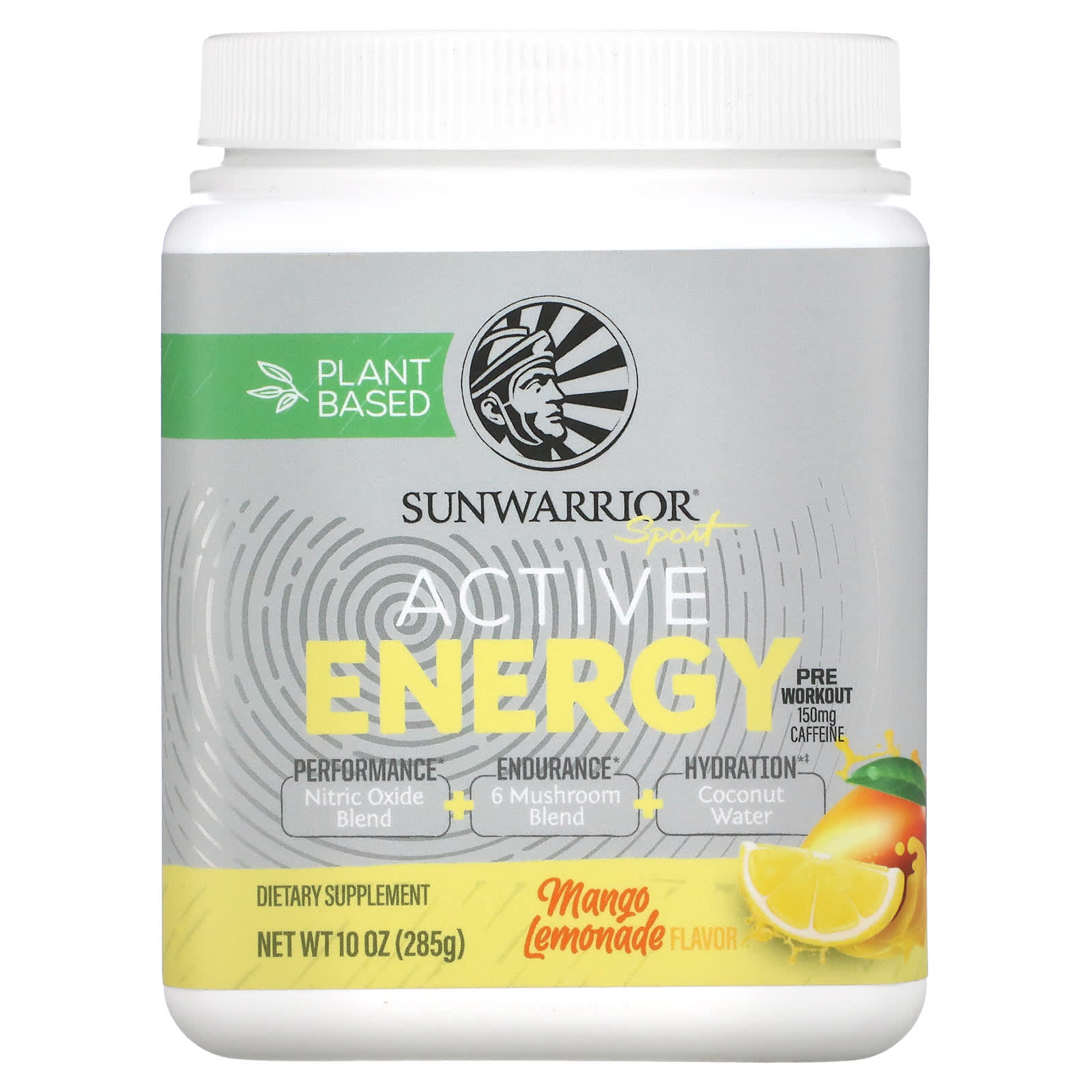 Sunwarrior-Sport-Active Energy Preworkout-Mango Lemonade-10 oz ( 285 g)