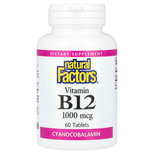 Natural Factors-Vitamin B12-1,000 mcg-60 Tablets