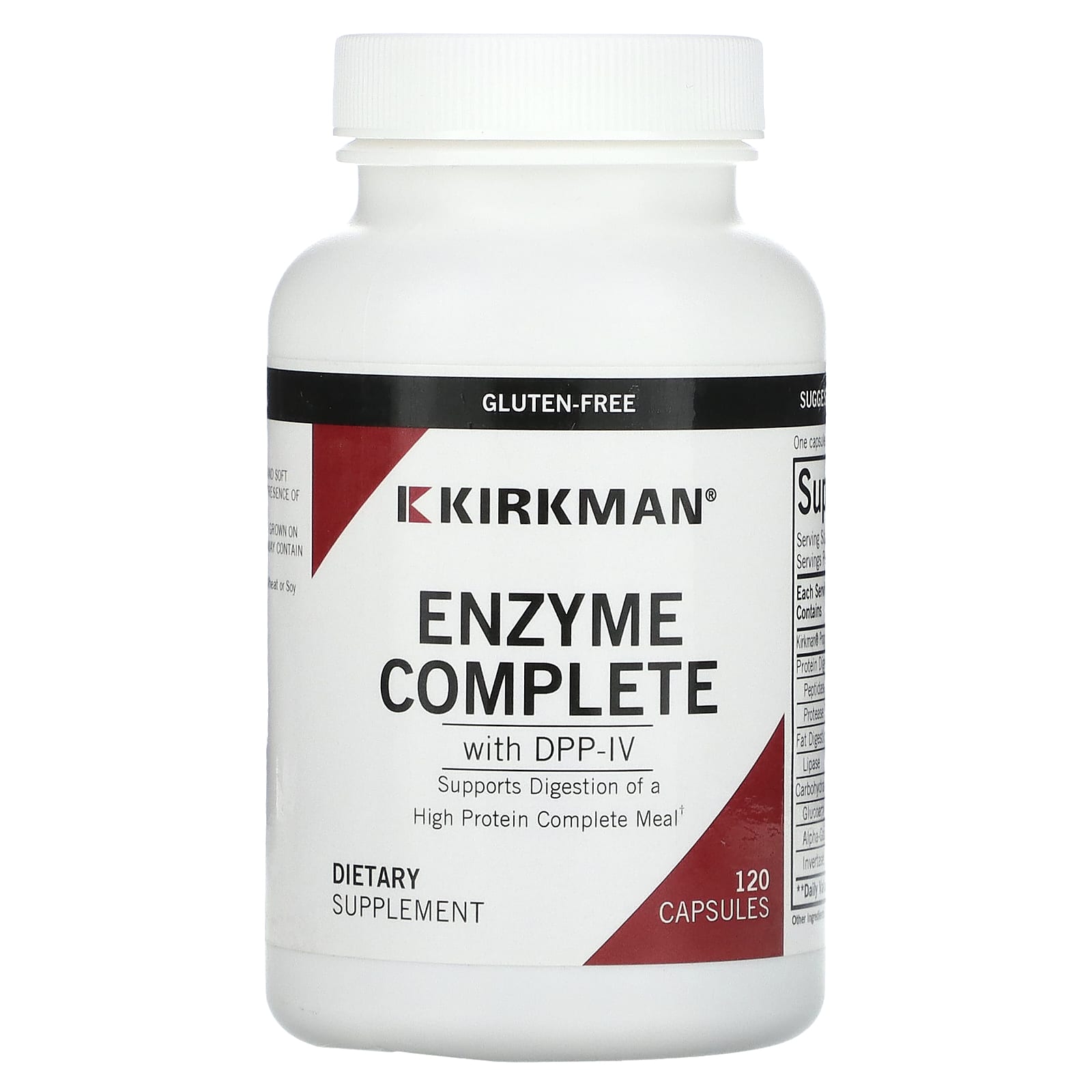 Kirkman Labs-Enzyme Complete With DPP-IV-120 Capsules