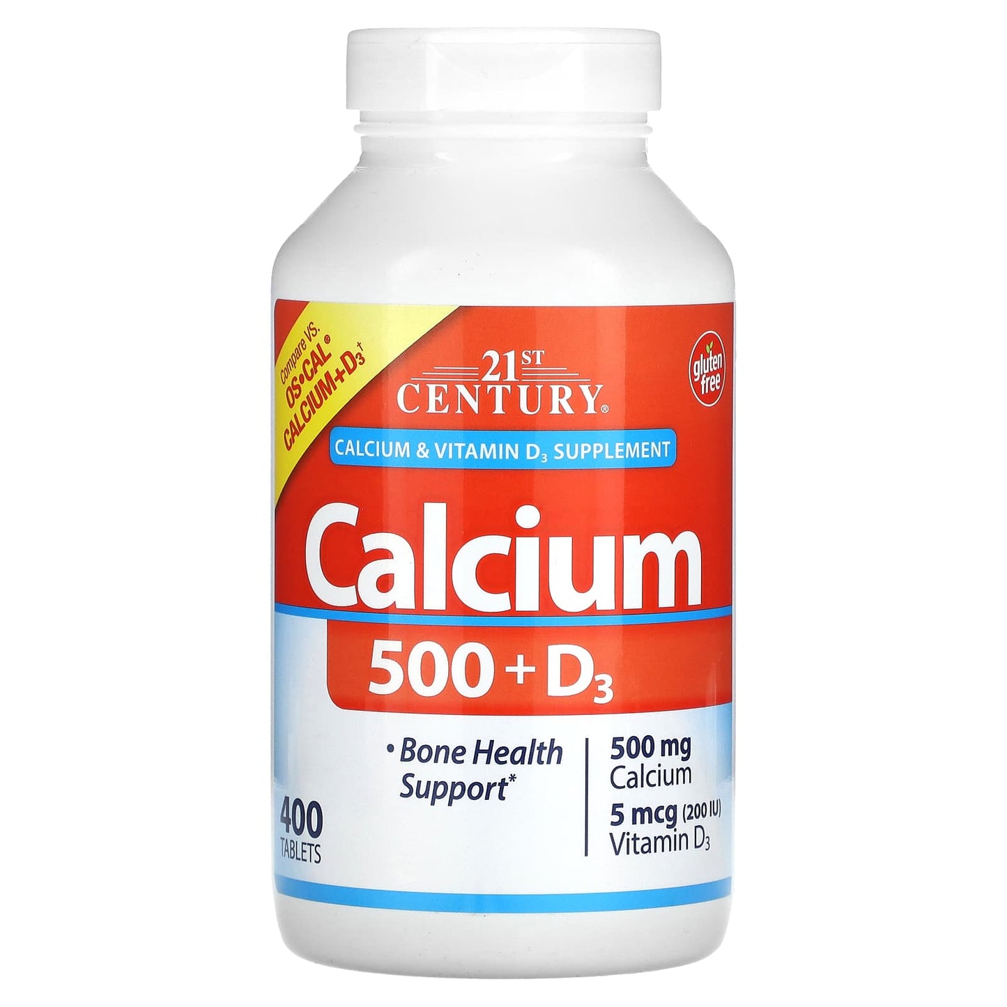 21st Century-Calcium 500 + D3-400 Tablets