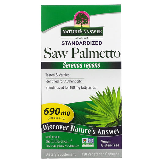 Nature's Answer-Saw Palmetto-Standardized-690 mg-120 Vegetarian Capsules