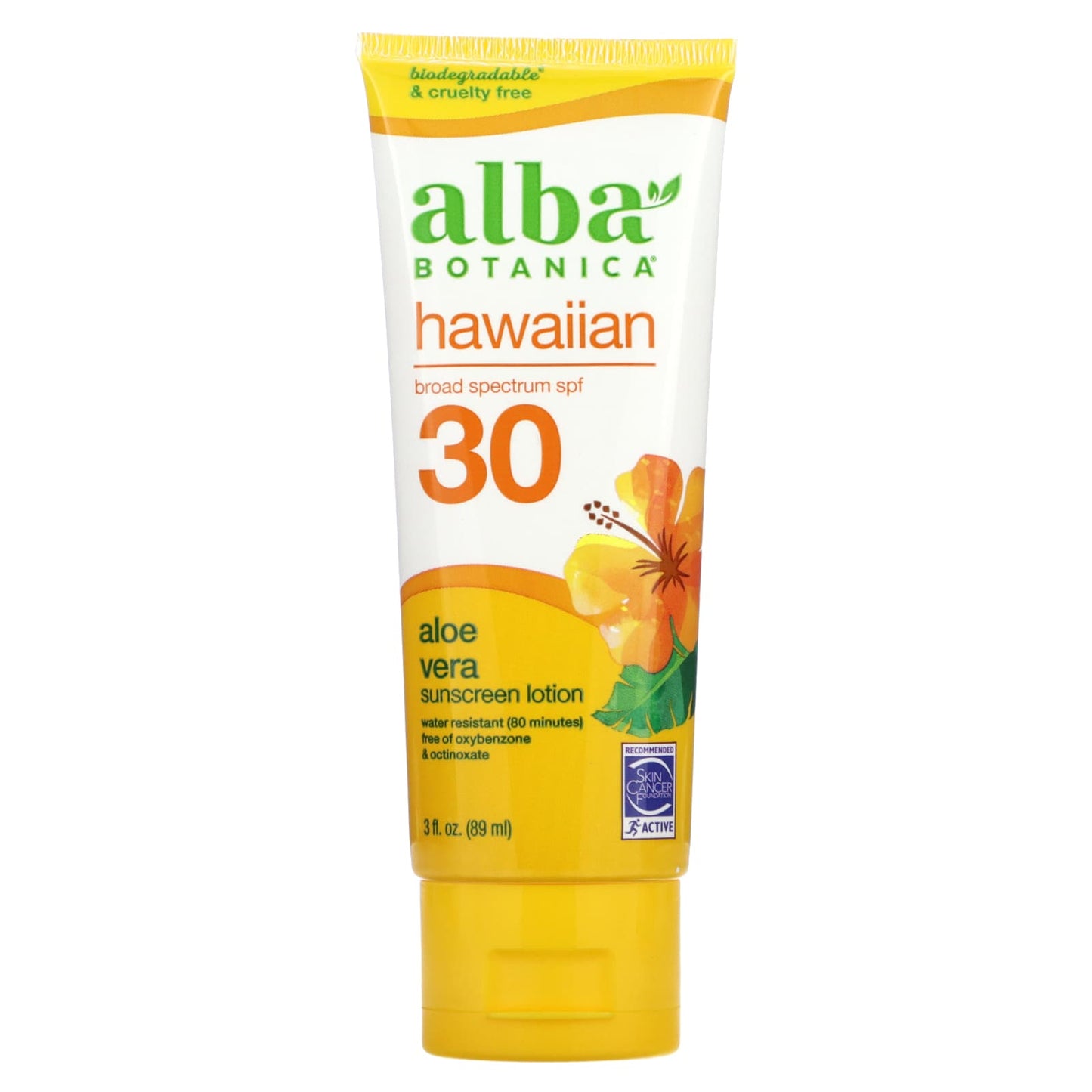 Alba Botanica-Hawaiian Sunscreen Lotion-SPF 30-Aloe Vera-3 fl oz (89 ml)