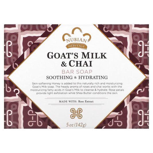 Nubian Heritage-Goat's Milk & Chai Bar Soap-5 oz (142 g)