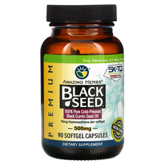 Amazing Herbs-Black Seed-500 mg-90 Softgel Capsules