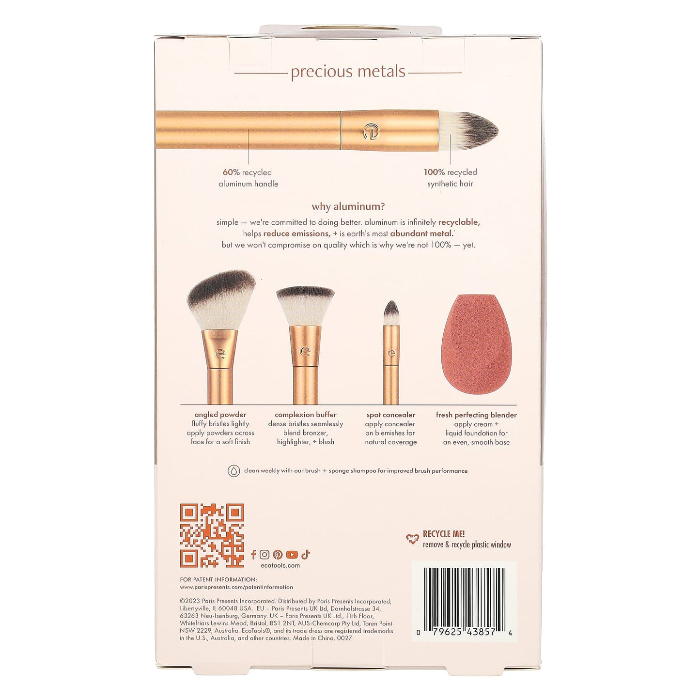 EcoTools, Precious Metals, Face Blend + Sculpt Set, 4 Piece Set