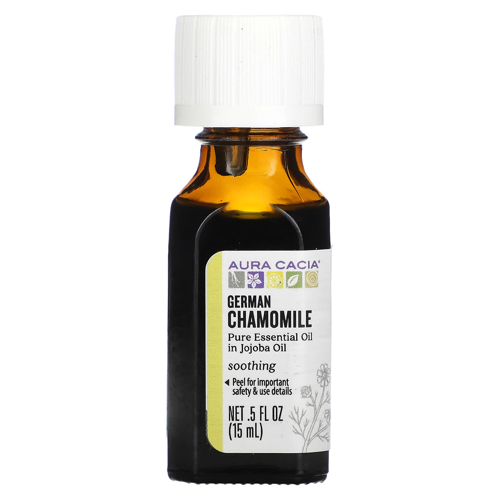 Aura Cacia-Pure Essential Oil in Jojoba Oil-German Chamomile-0.5 fl oz (15 ml)