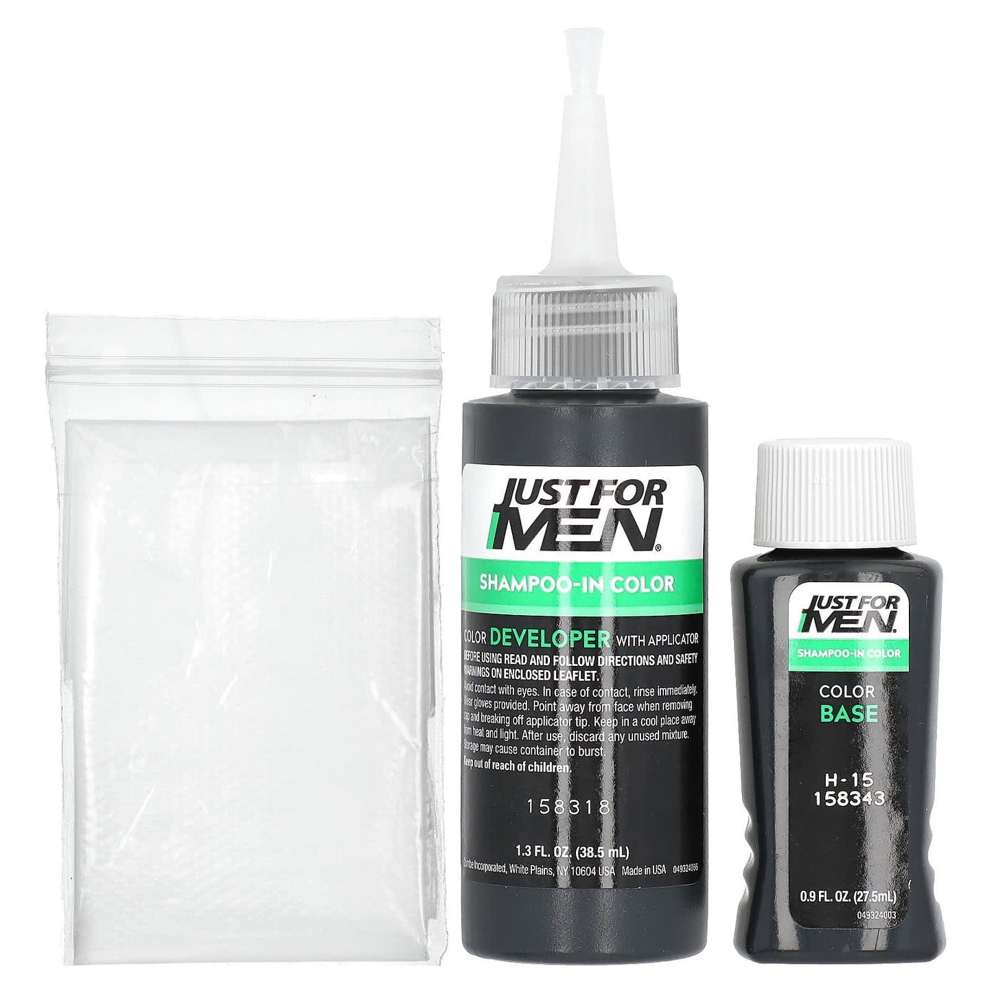 Just for Men, Shampoo-In Color Haircolor Kit, H-15 Dark Blond/Lightest Brown , Single Application