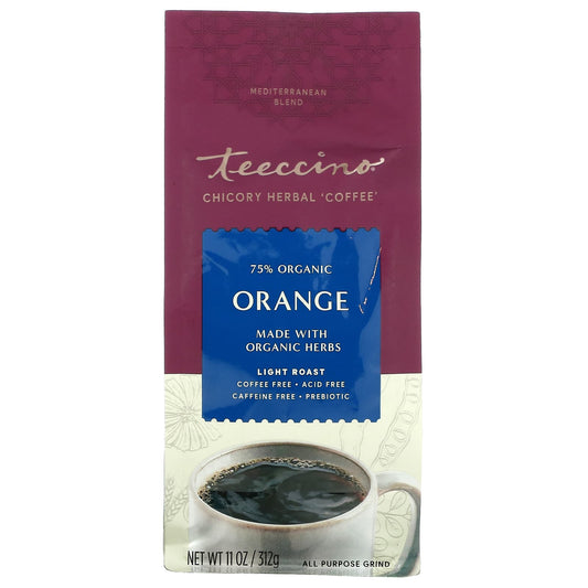 Teeccino-Chicory Herbal Coffee-Orange-Light Roast-Caffeine Free-11 oz (312 g)