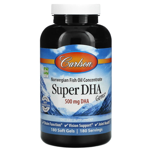 Carlson-Super-DHA Gems-500 mg-180 Soft Gels