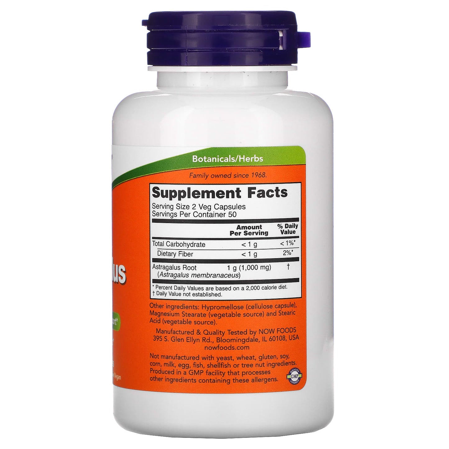 NOW Foods, Astragalus, 500 mg, 100 Veg Capsules