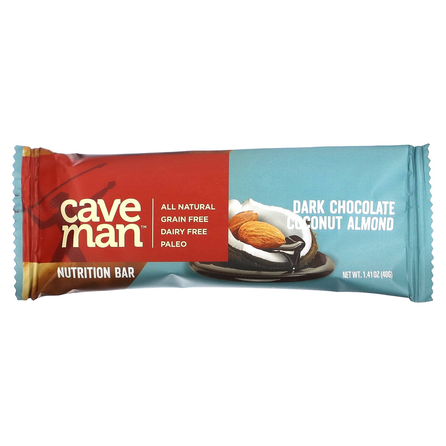 Caveman Foods, Nutrition Bars, Dark Chocolate Coconut Almond, 12 Bars, 1.41 oz (40 g) Each