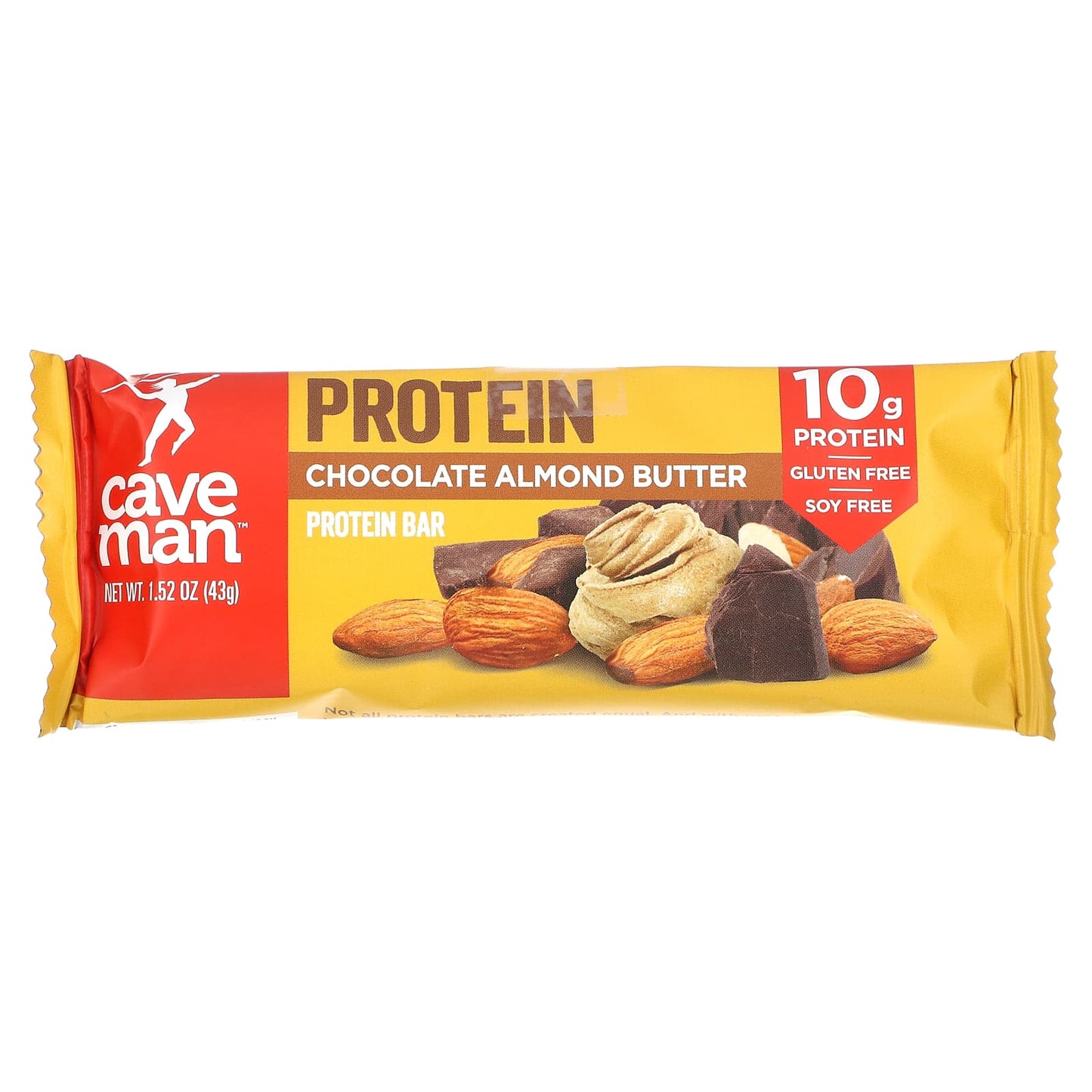 Caveman Foods, Protein Bar, Chocolate Almond Butter, 12 Bars, 1.52 oz (43 g) Each