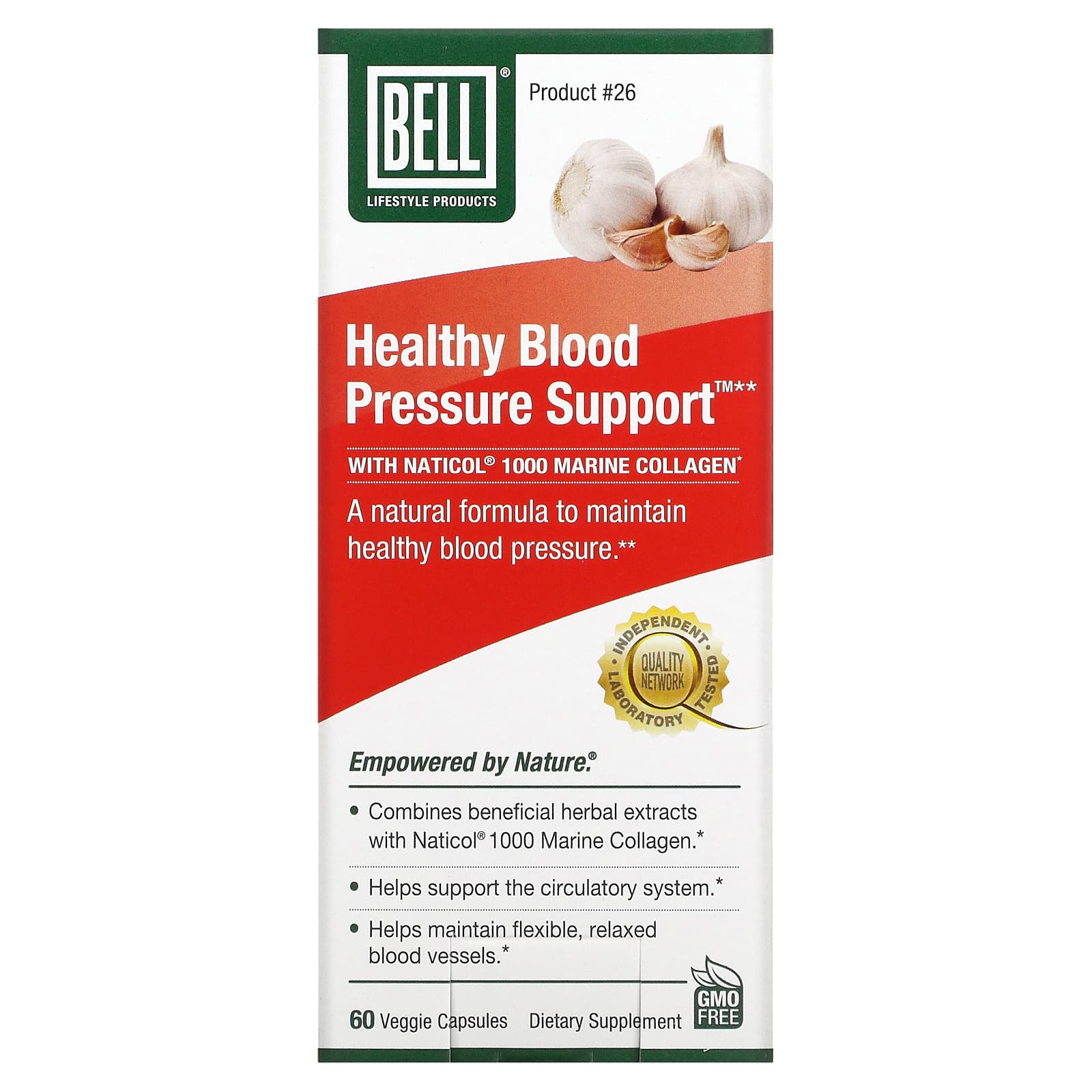 Bell Lifestyle-Healthy Blood Pressure Support-60 Veggie Capsules