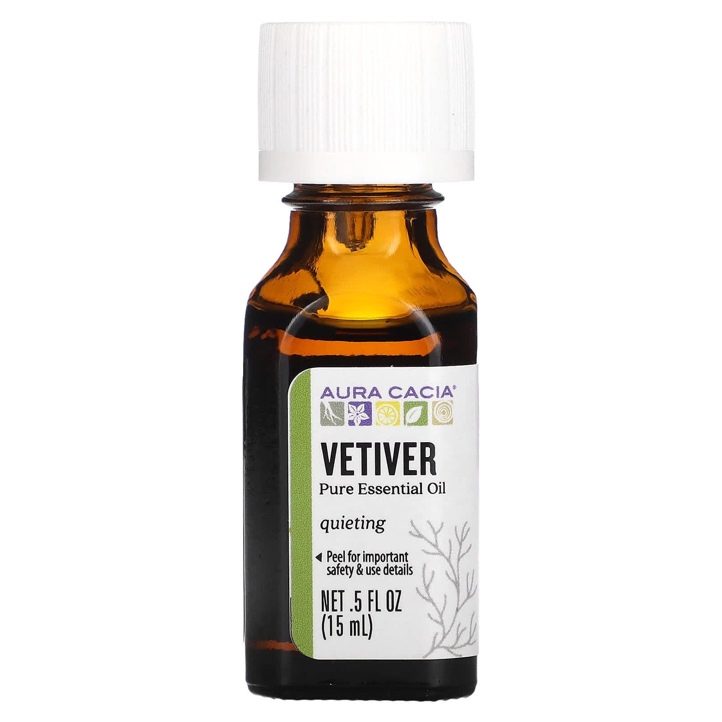 Aura Cacia-Pure Essential Oil-Vetiver-0.5 fl oz (15 ml)