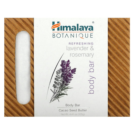 Himalaya-Botanique-Refreshing Lavender & Rosemary Body Bar-4.41 oz (125 g)