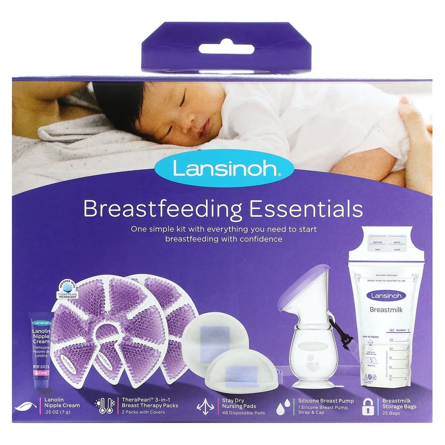 Lansinoh-Breastfeeding Essentials-5 Pieces