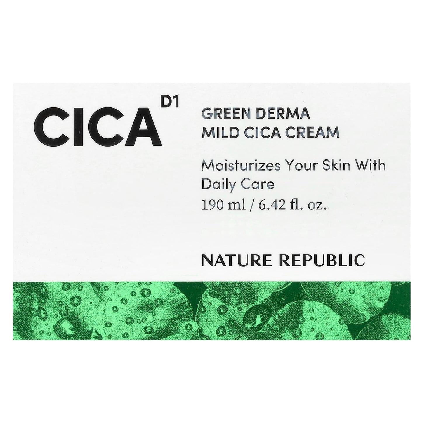 Nature Republic, CICA D1,  Green Derma Mild CICA Cream, 6.42 fl oz (190 ml)