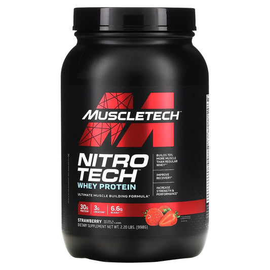 MuscleTech-Nitro-Tech-Whey Protein-Strawberry-2.2 lbs (998 g)