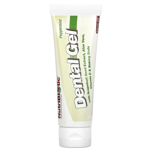 NutriBiotic-Dental Gel-Peppermint-4.5 oz (128 g)