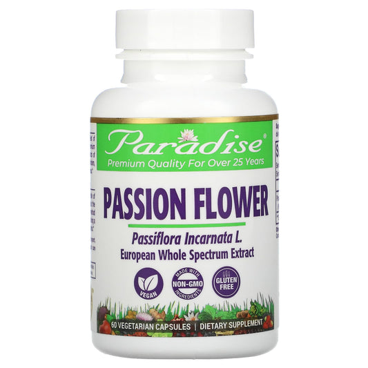 Paradise Herbs-Passion Flower-60 Vegetarian Capsules