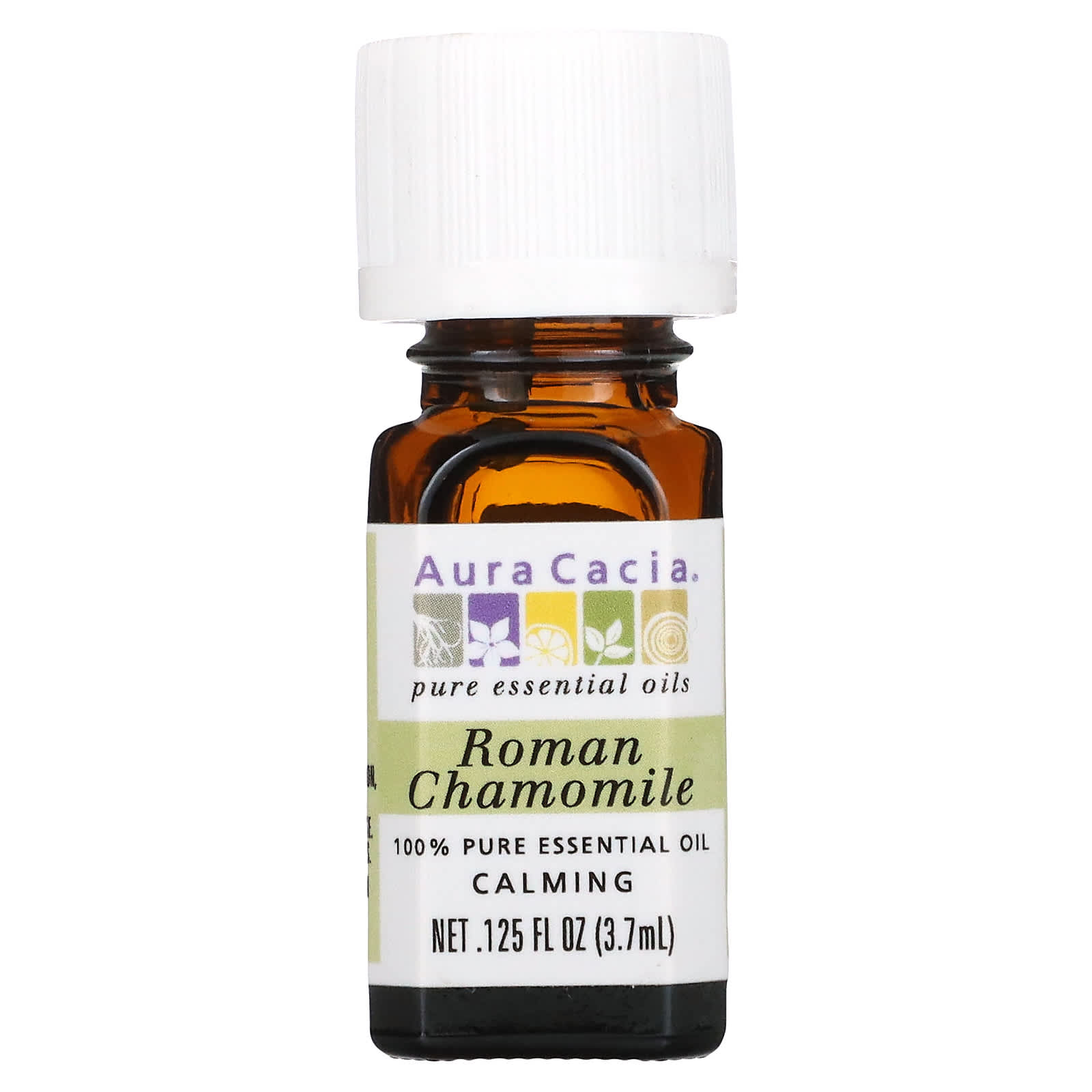 Aura Cacia-100% Pure Essential Oil-Roman Chamomile-0.125 fl oz (3.7 ml)