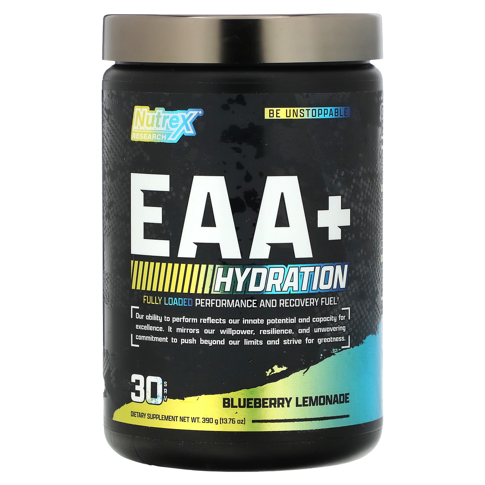 Nutrex Research-EAA+ Hydration-Blueberry Lemonade-13.76 oz (390 g)