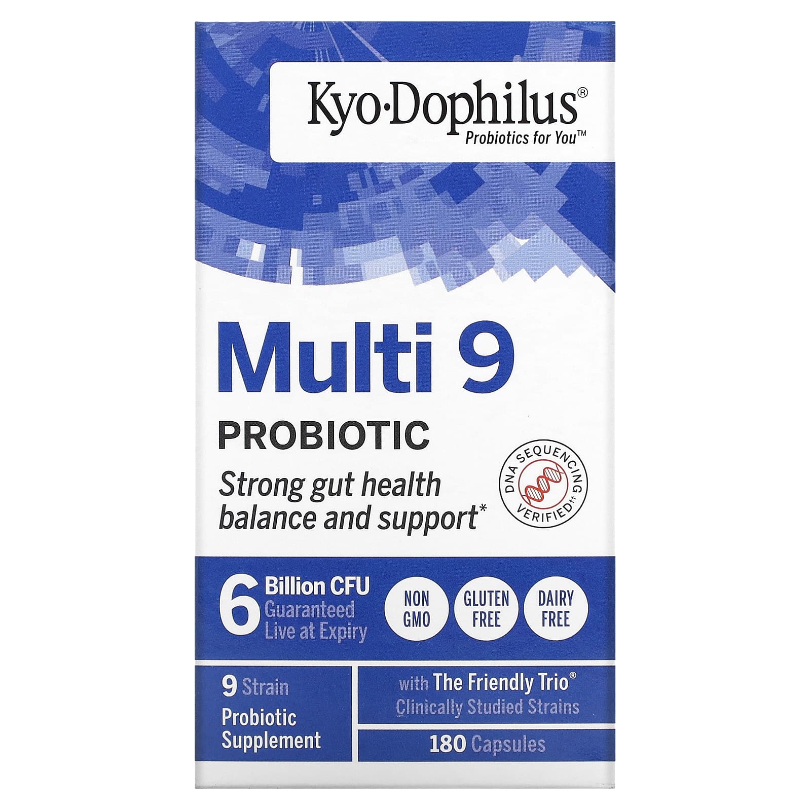 Kyolic-Kyo-Dophilus-Multi 9 Probiotic-6 Billion CFU-180 Capsules