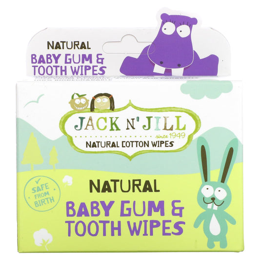 Jack n' Jill-Natural Baby Gum & Tooth Wipes-25 Individually Wrapped Wipes