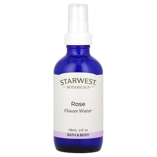 Starwest Botanicals-Flower Water-Rose-4 fl oz (118 ml)