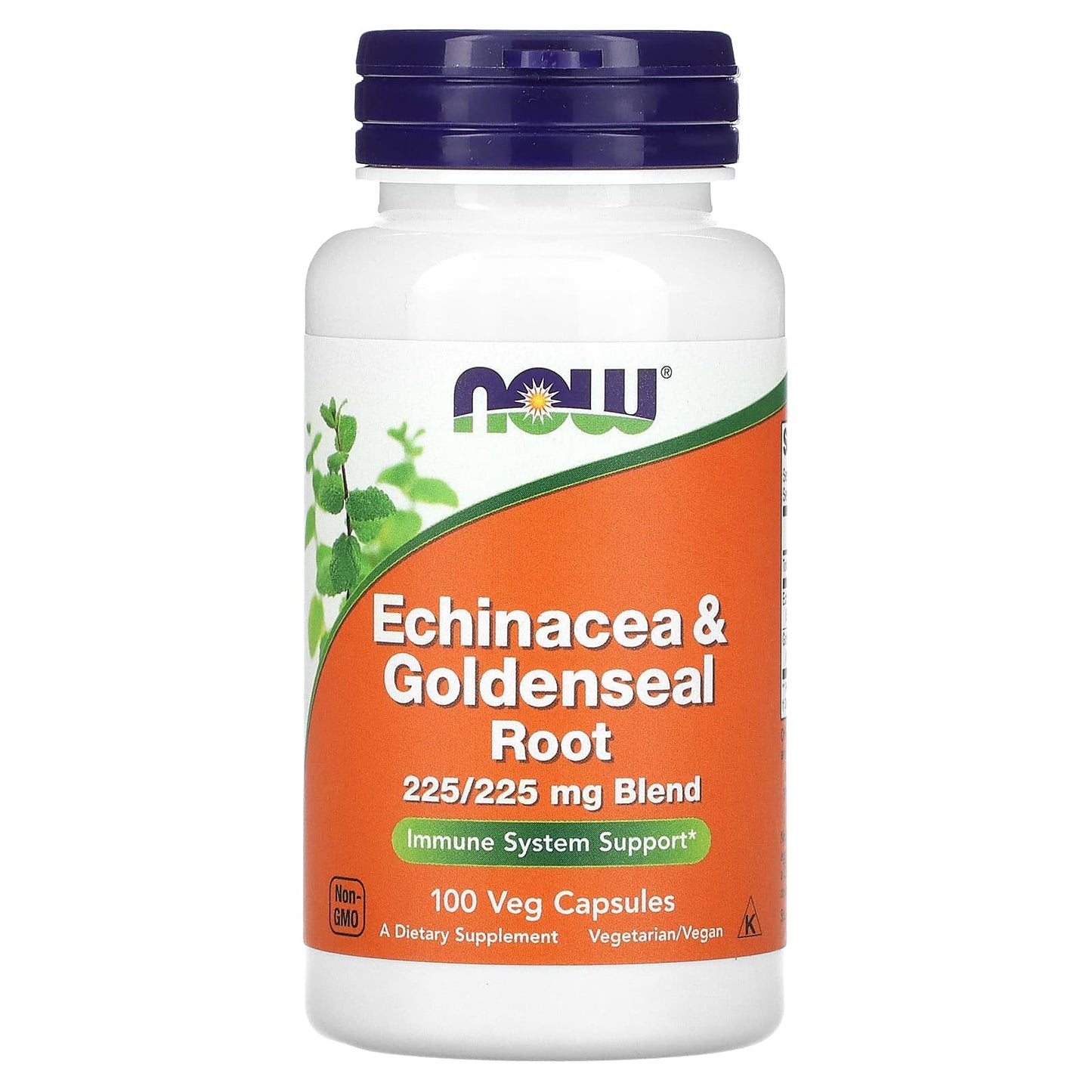 NOW Foods-Echinacea & Goldenseal Root-225 mg-100 Veg Capsules (225 mg per Capsule)