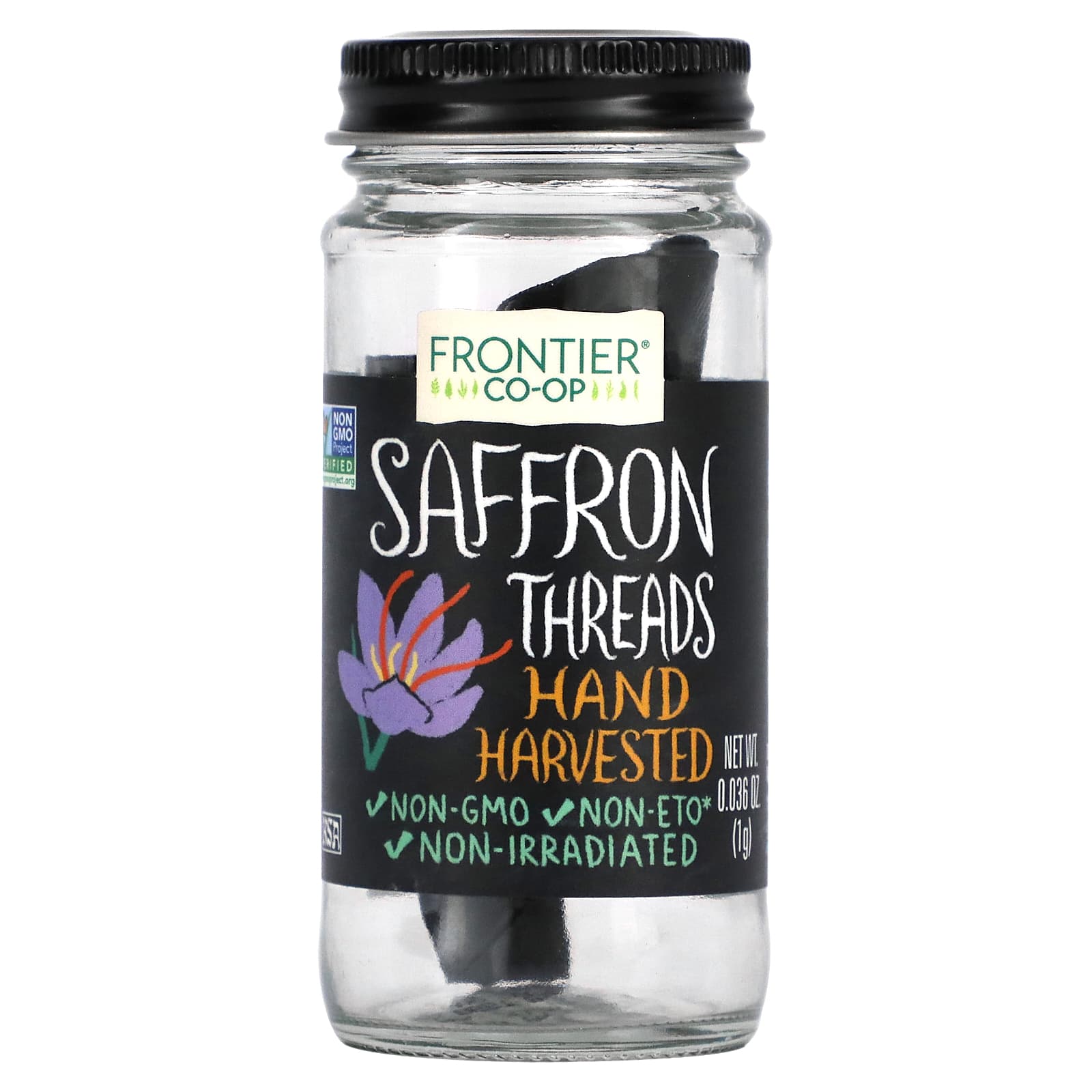 Frontier Co-op-Saffron-Threads-Hand Harvested-0.036 oz (1 g)