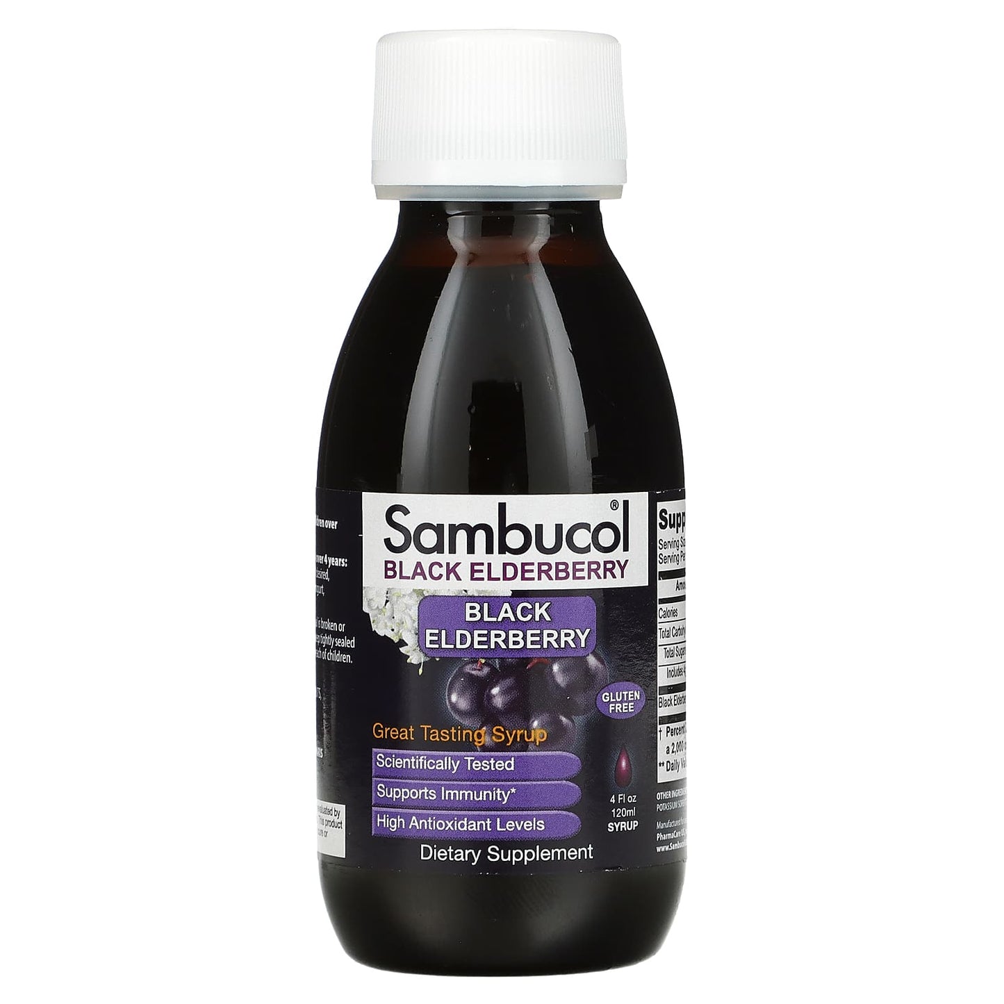 Sambucol, Black Elderberry Syrup, 4 fl oz (120 ml)