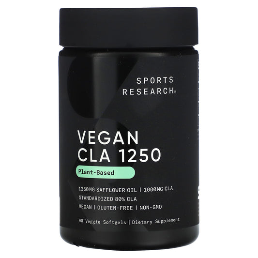 Sports Research-Vegan CLA 1250-1,250 mg-90 Veggie Softgels