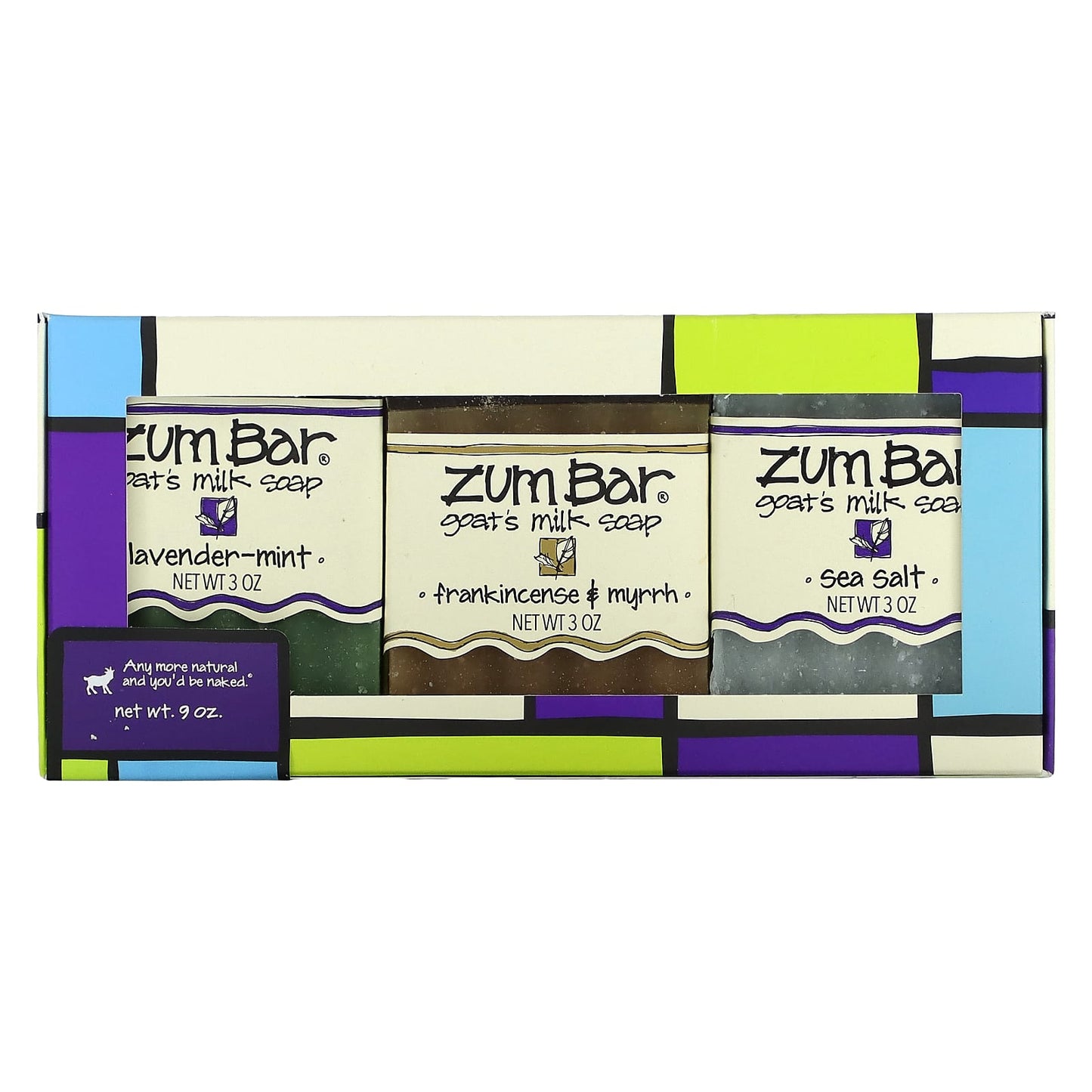 ZUM, Zum Bar, Goat's Milk Soaps Gift Pack, 3 Bars, 3 oz Each