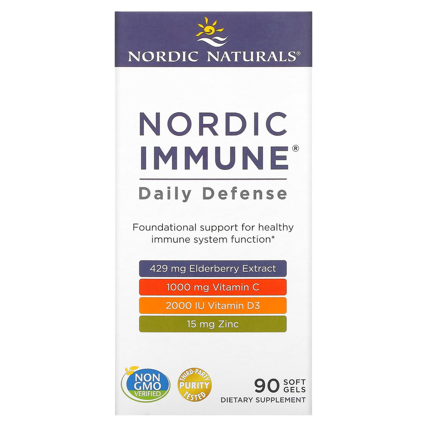 Nordic Naturals-Nordic Immune Daily Defense-90 Soft Gels