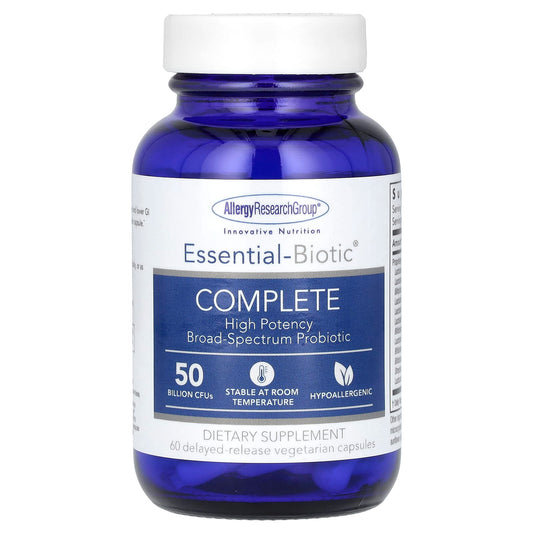 Allergy Research Group-Essential-Biotic Complete-50 Billion CFUs-60 Delayed-Release Vegetarian Capsules