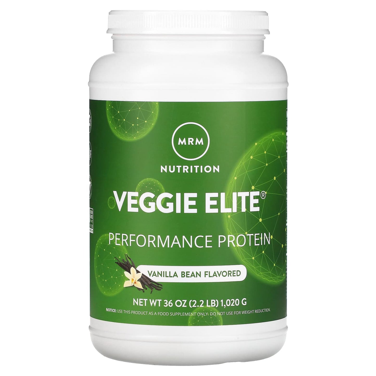 MRM Nutrition-Veggie Elite-Performance Protein-Vanilla Bean-2.2 lb (1,020 g)