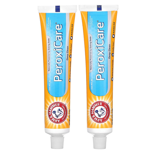 Arm & Hammer-PeroxiCare-Deep Clean-Fluoride Anticavity Toothpaste-Clean Mint-Twin Pack-6.0 oz (170 g) Each