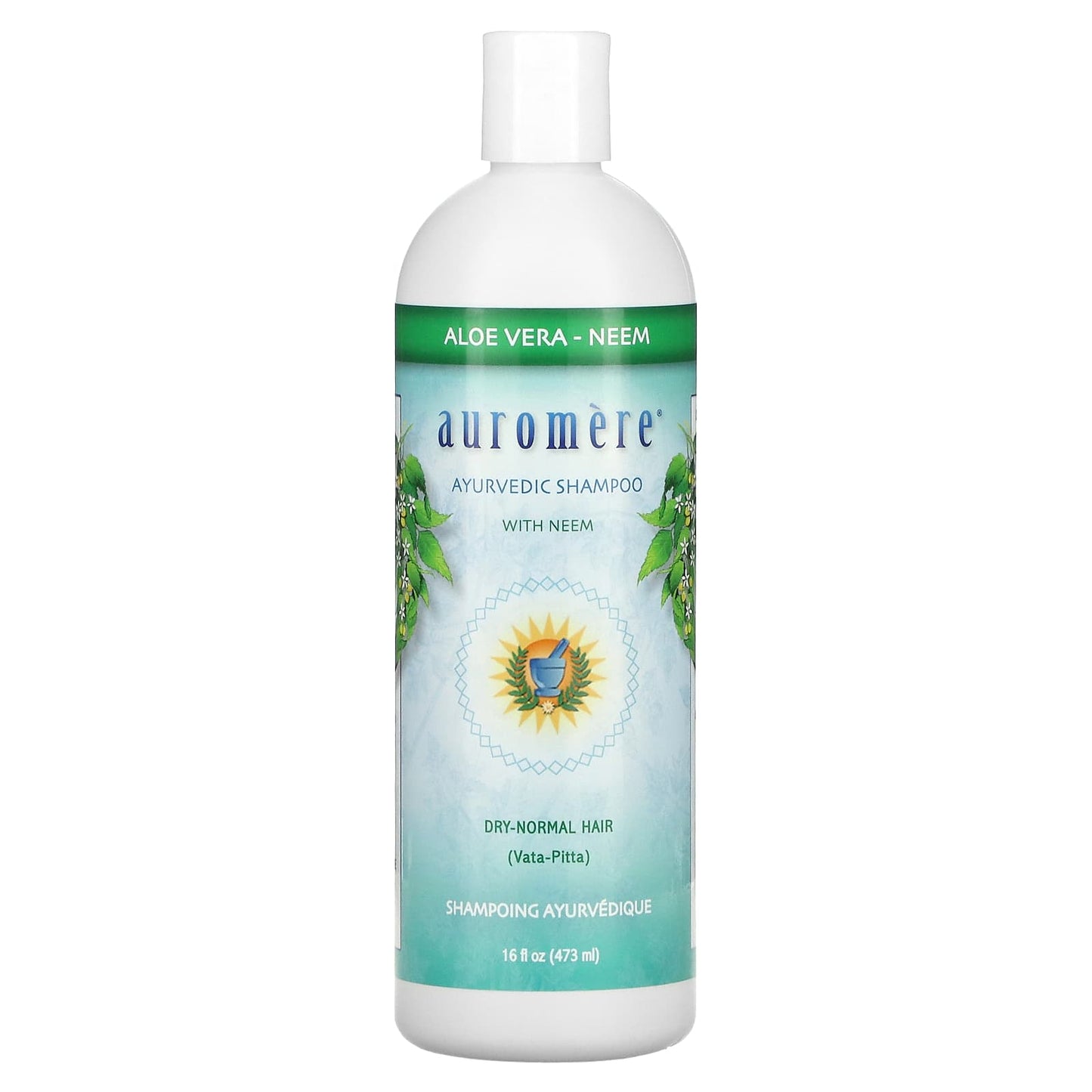 Auromere-Ayurvedic Shampoo with Neem-Aloe Vera-16 fl oz (473 ml)