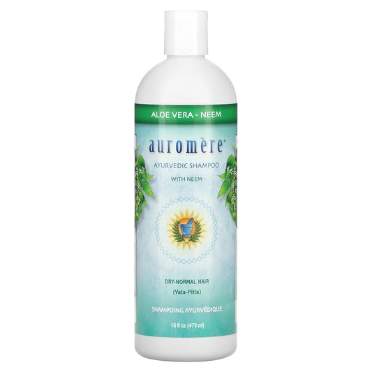 Auromere-Ayurvedic Shampoo with Neem-Aloe Vera-16 fl oz (473 ml)