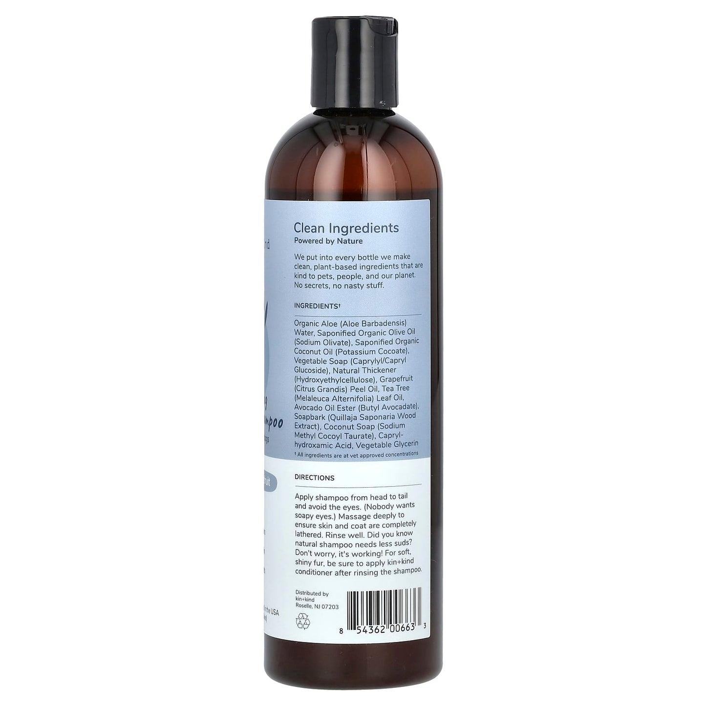 Kin+Kind, Itchy Dog Natural Shampoo with Avocado, For Dogs, Tea Tree + Grapefruit, 12 fl oz (354 ml)