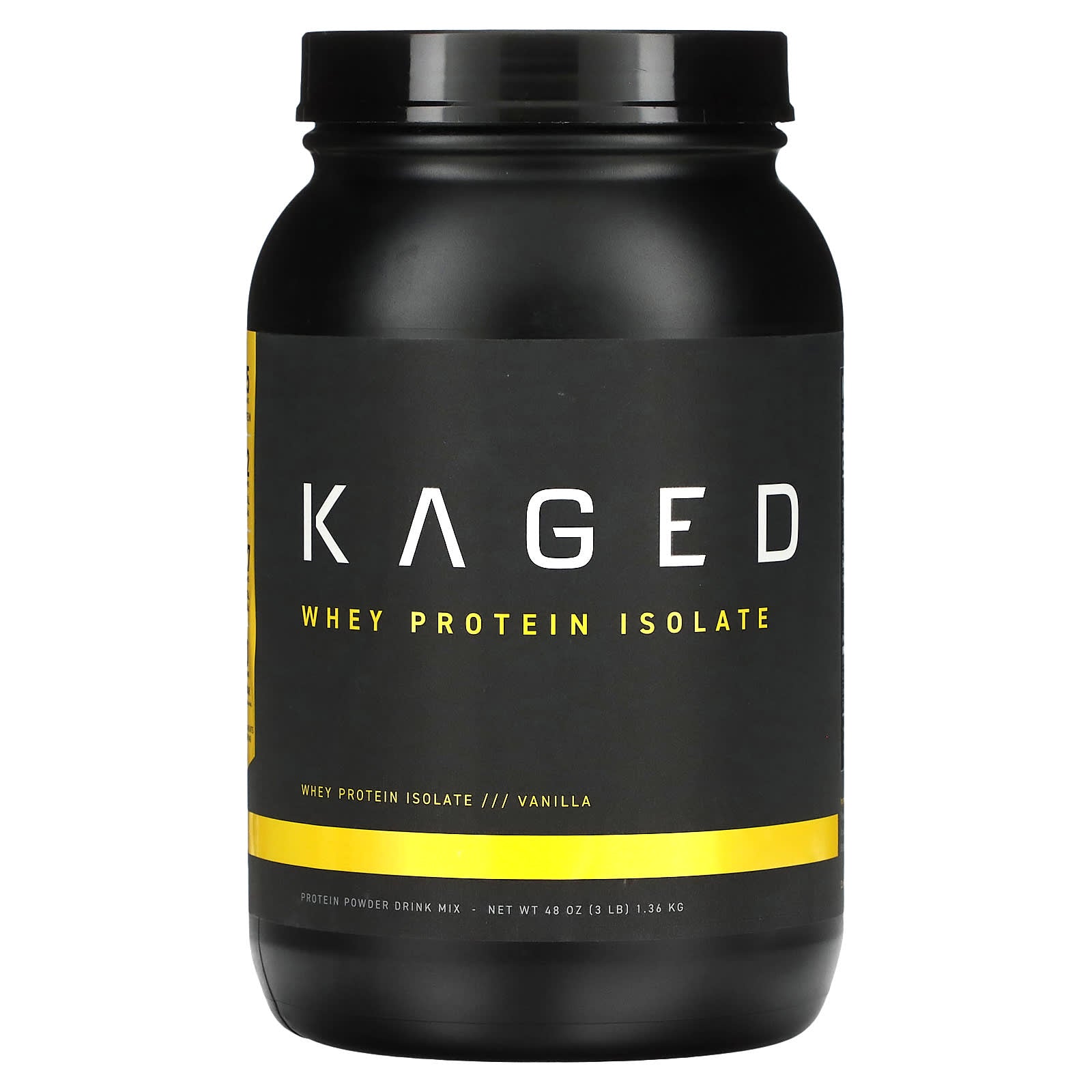 Kaged-Whey Protein Isolate-Vanilla-3 lb (1.36 kg)