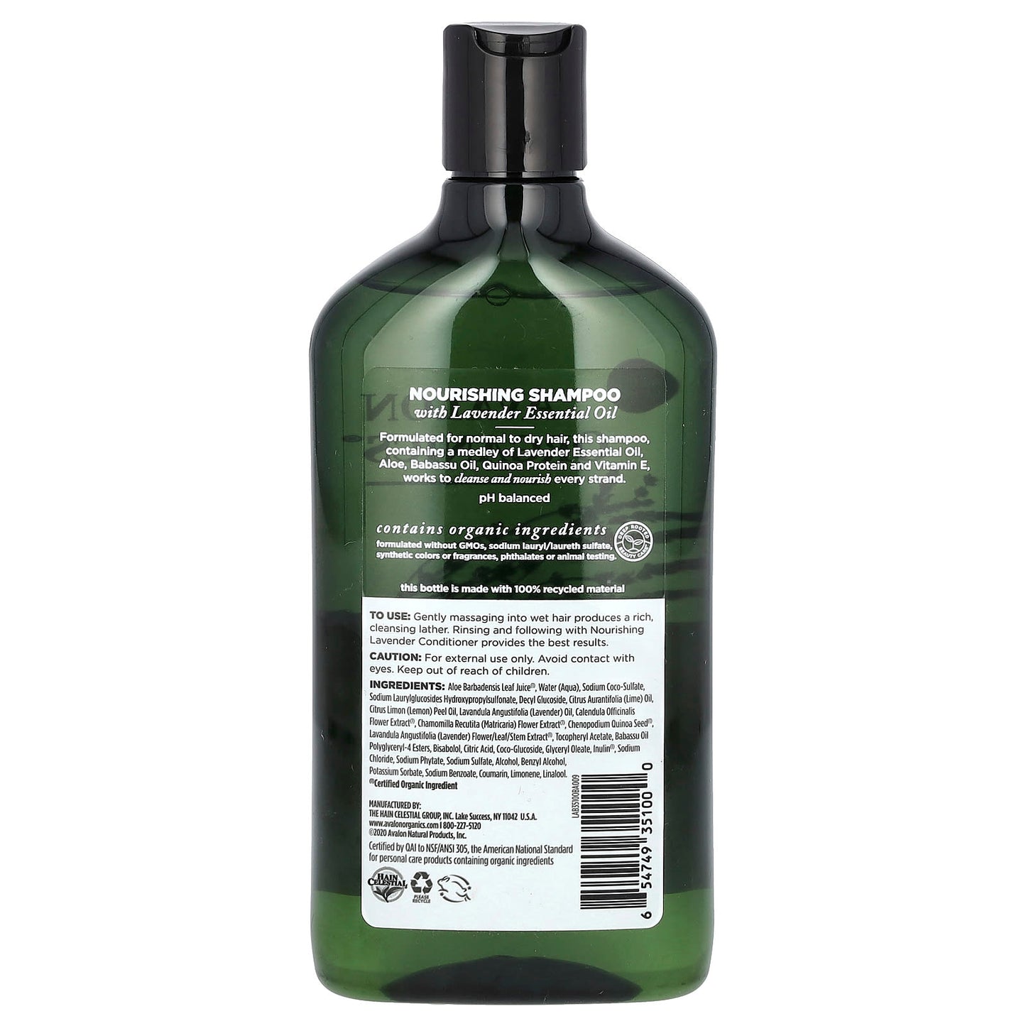 Avalon Organics, Shampoo, For Normal to Dry Hair, Nourishing Lavender, 11 fl oz (325 ml)