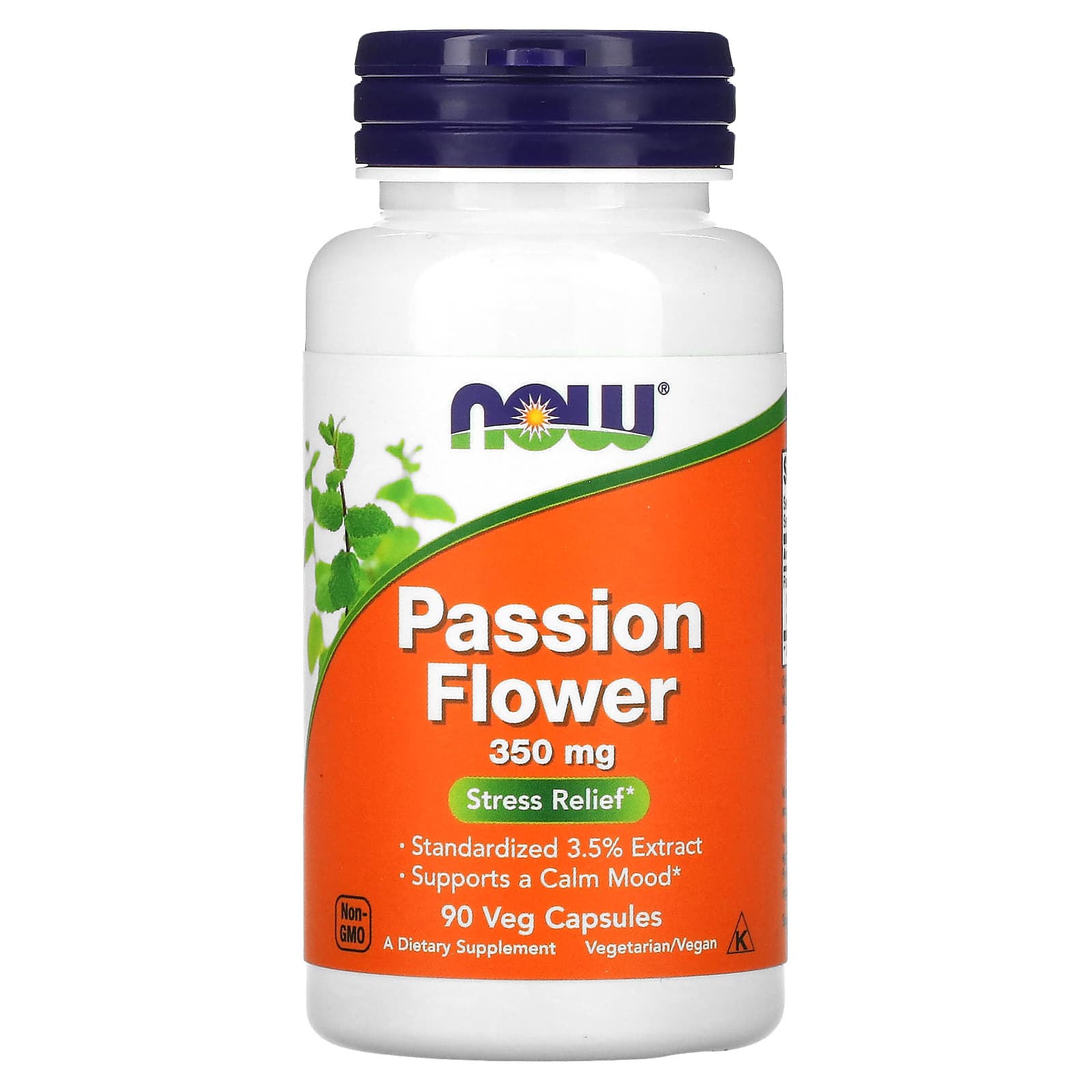 NOW Foods-Passion Flower-350 mg-90 Veg Capsules