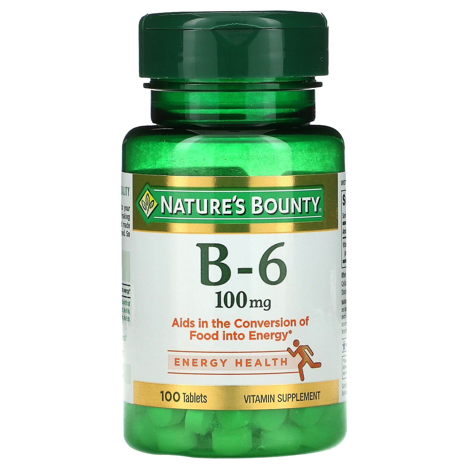 Nature's Bounty-Vitamin B-6-100 mg-100 Tablets