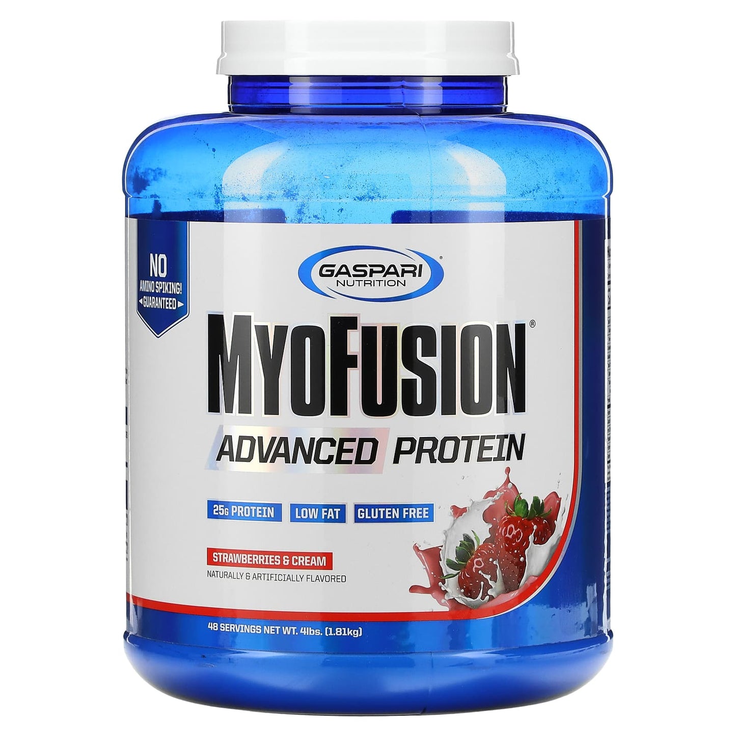 Gaspari Nutrition-MyoFusion-Advanced Protein-Strawberries & Cream-4 lbs (1.81 g)